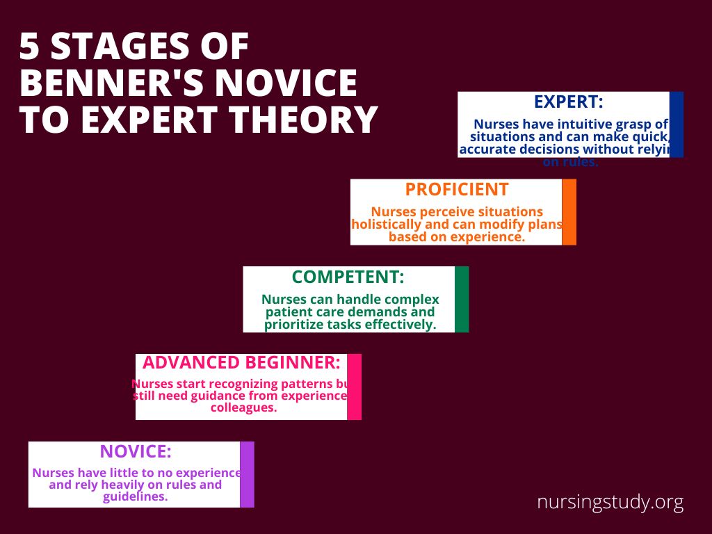 5 Stages of Patricia Benner Novice to Expert Theory