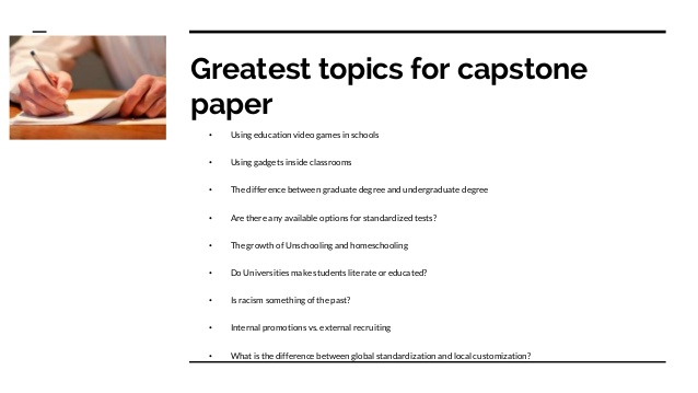 However, choosing a good capstone topic can be a daunting task - there are so many options available, and it can be hard to know which one is right for you.