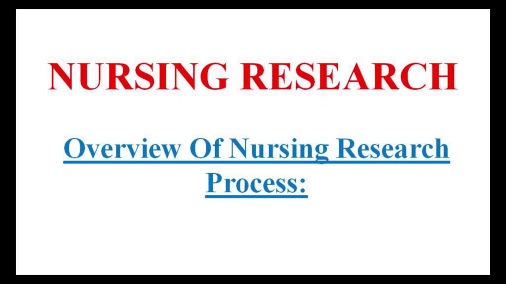 Research Process-Nursing Paper Examples