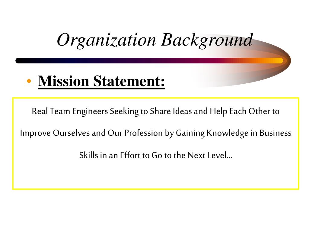 Organizational Background Statement-Nursing Paper Examples