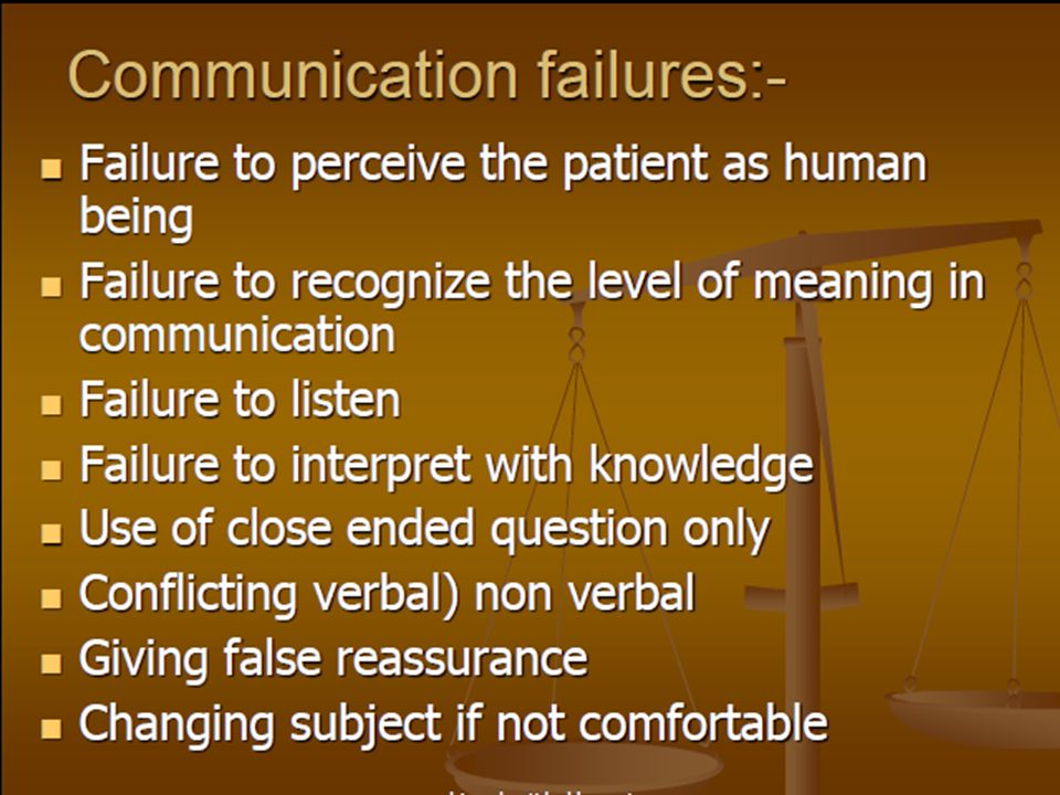 Communication Failure-Nursing Paper Examples