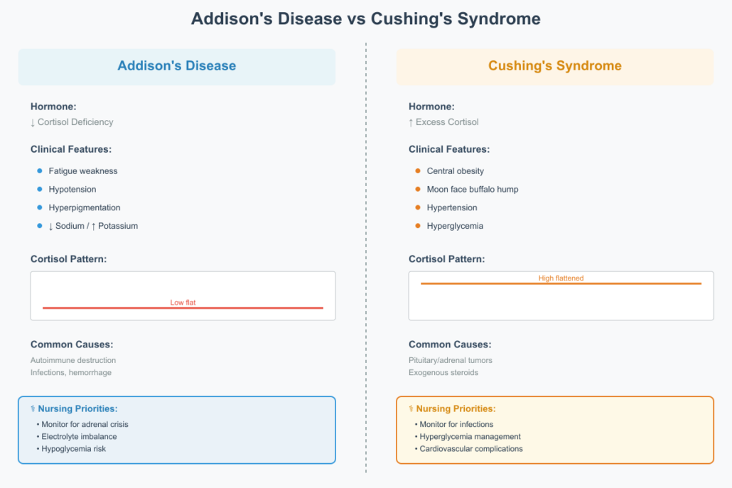 Addison Disease Vs Cushing Syndrome: Comprehensive Nursing Guide To ...