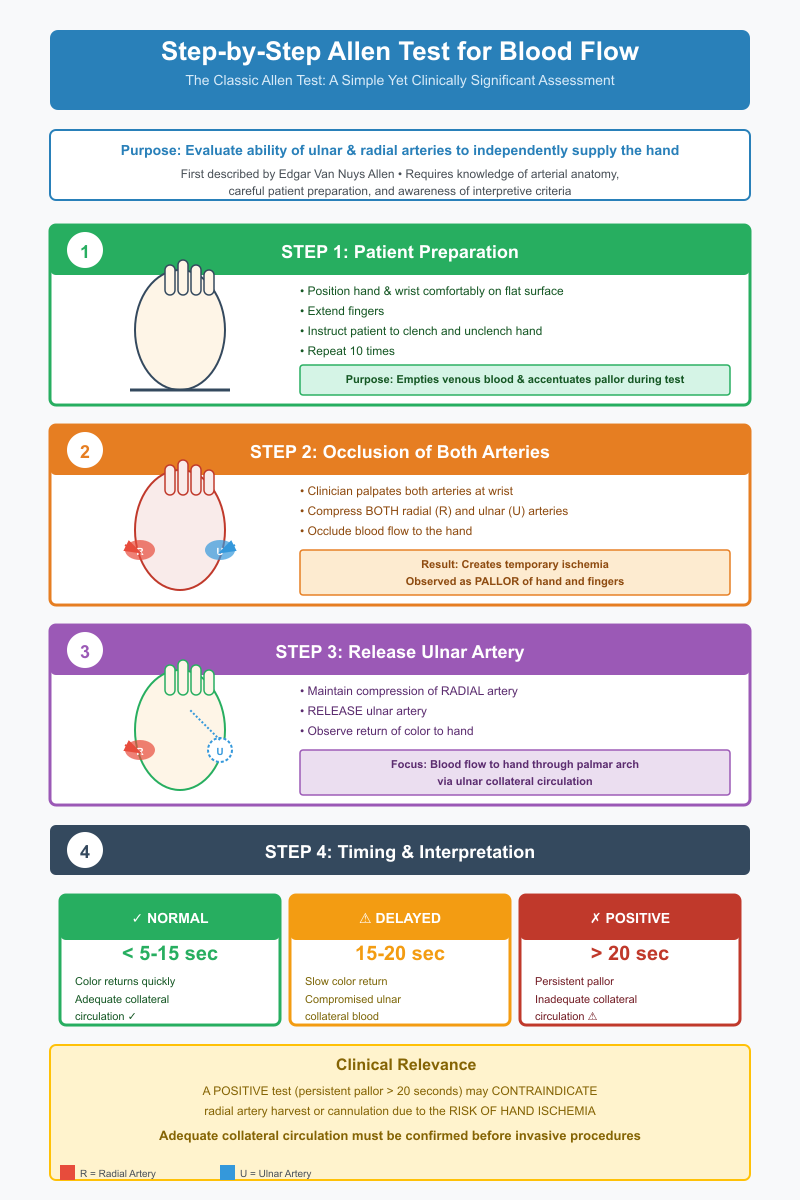 Allen Test for Blood Flow